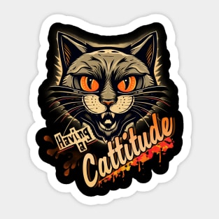 Cattitude Sticker